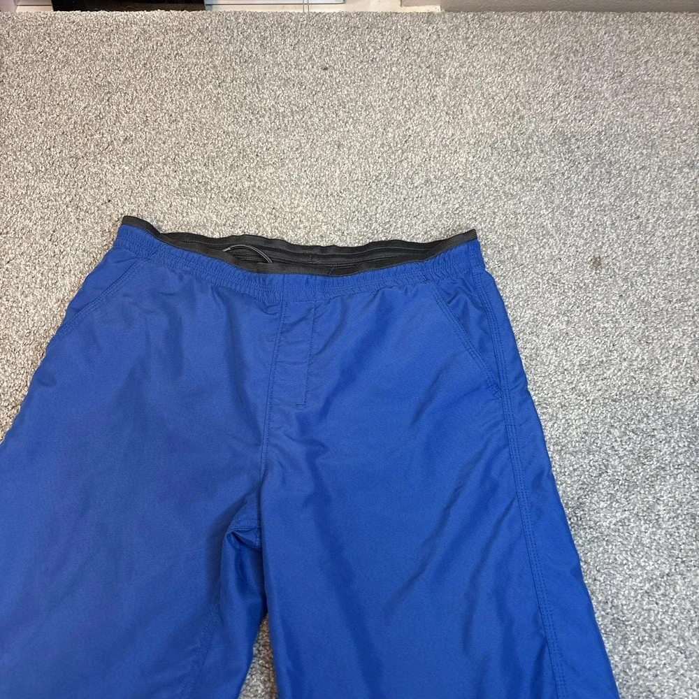 The North Face Shorts Boys Large 14/16 Blue Swim Trunks Mesh Lined Elastic Waist